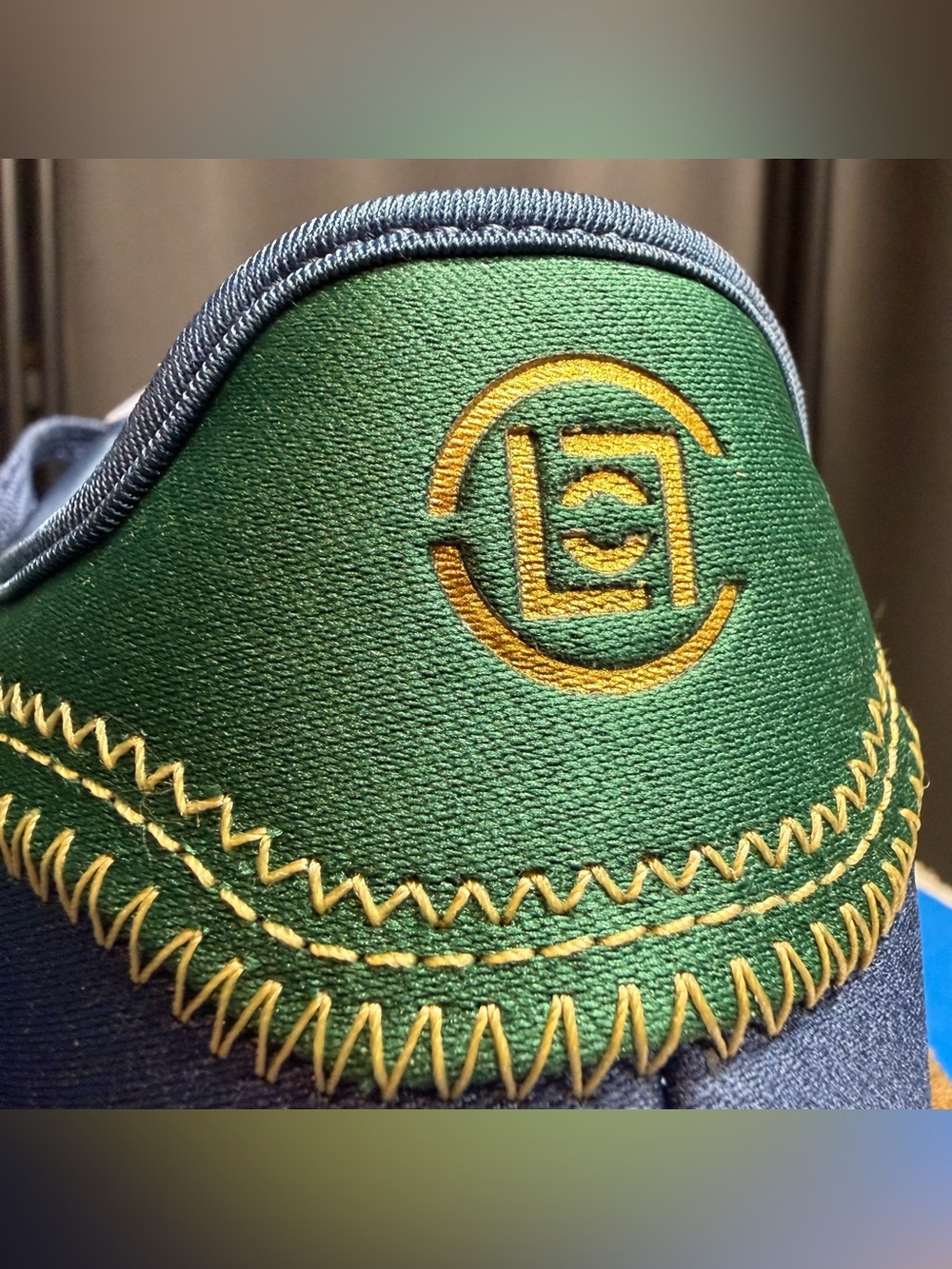 Clot x Adidas Gazelle Silk Night Marine / Collegiate Green US Men 12.5 Wmn 13.5 - Picture 3 of 16